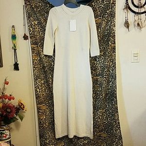 Zara Knit offwhite maxi dress