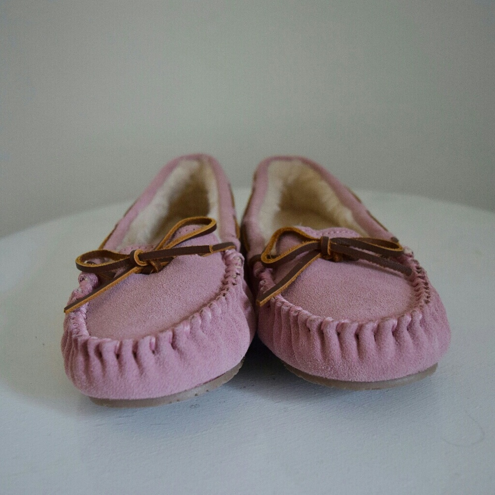 Soft pink moccasins