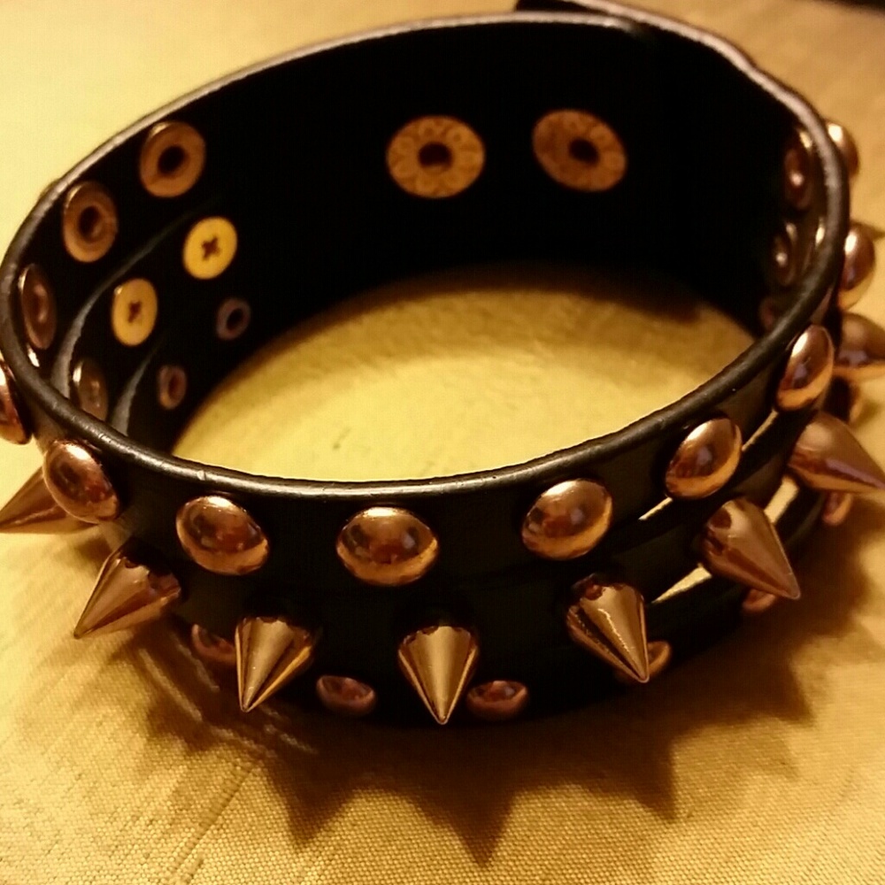 2b Bebe spiked and studded bracelet