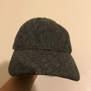 Gray quilted hat
