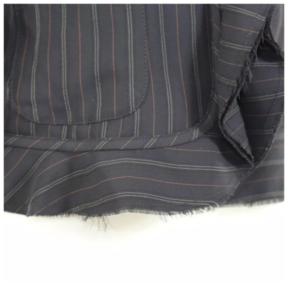 🎁 Yansi Fugel Black Raw Edge Pin Stripe Jacket - Picture 7 of 8