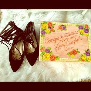Black Jeffrey Campbell flats lace up "Atrium"