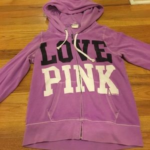 purple LOVE PINK hoodie