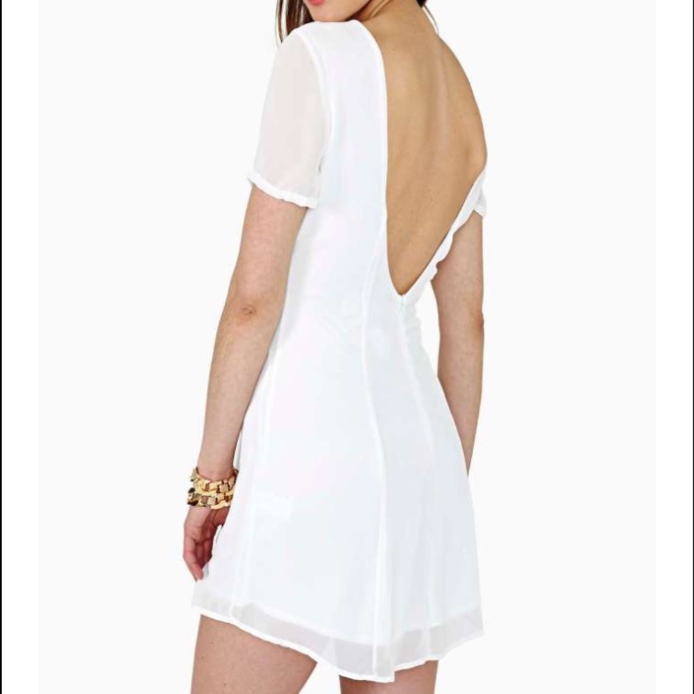 Nasty Gal White Short Sleeve Dress