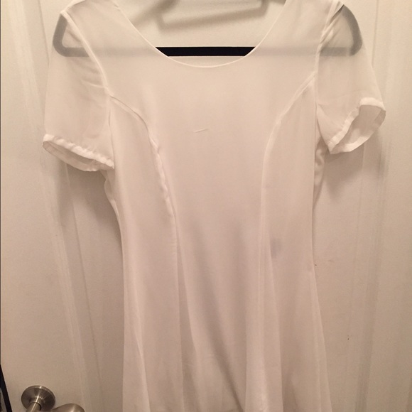 Nasty Gal White Short Sleeve Dress - Picture 3 of 4