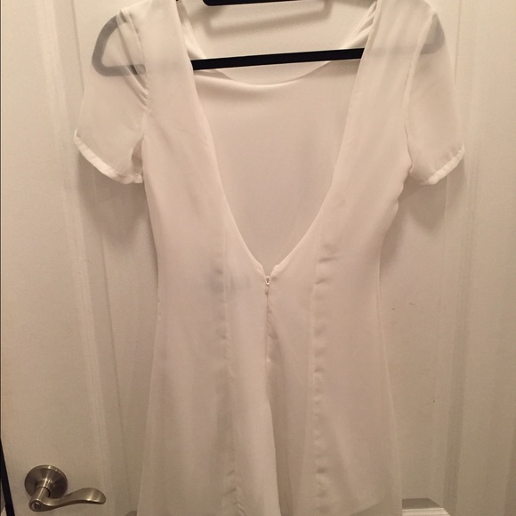 Nasty Gal White Short Sleeve Dress - Picture 4 of 4