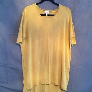 LuLaRoe mustard yellow Irma Tunic Top