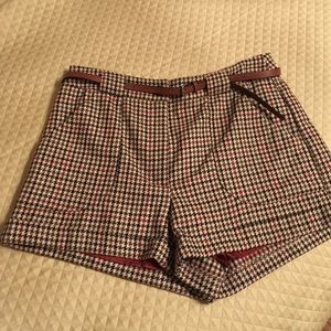 H&M tweed houndstooth shorts (with belt)
