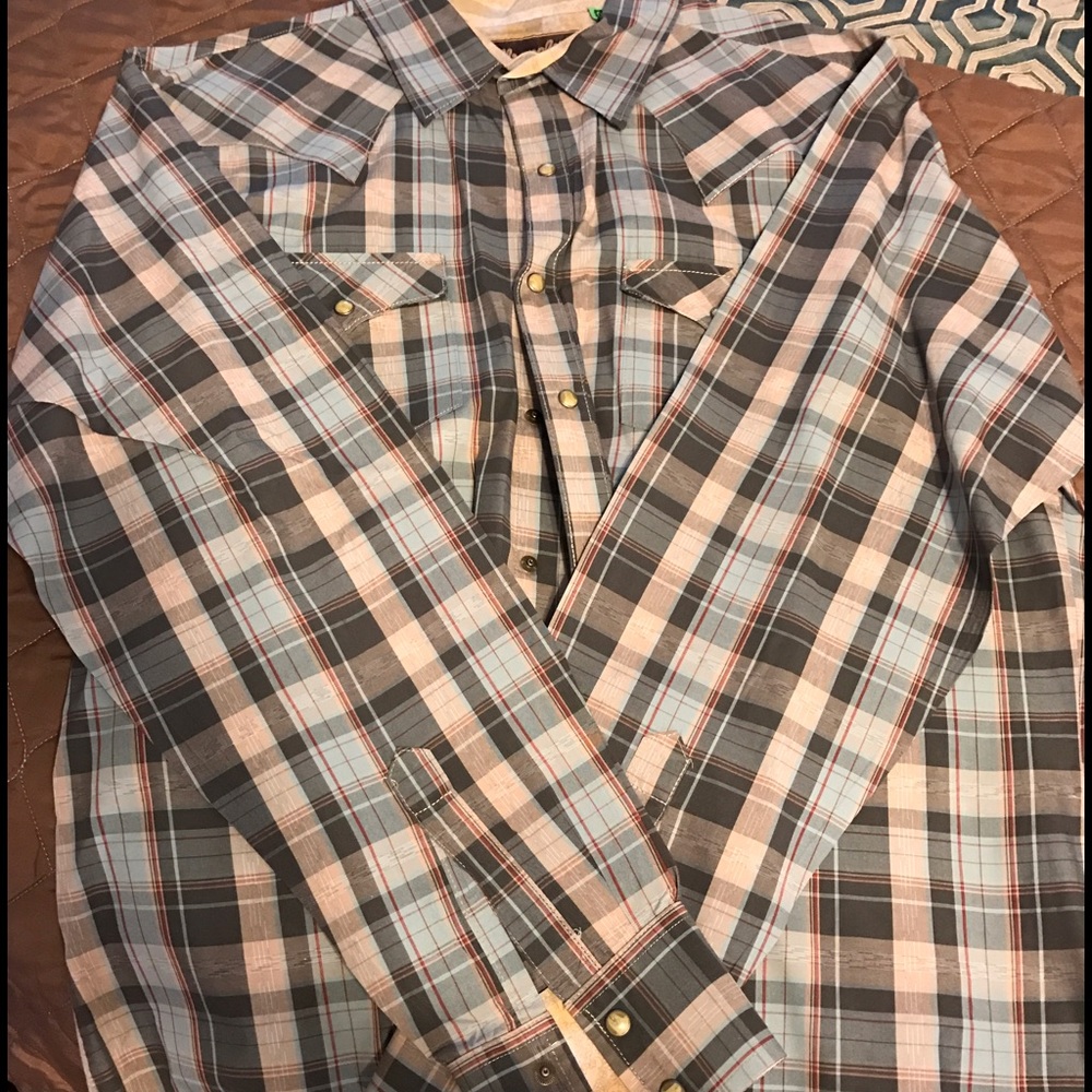 Pearl snap button down xl