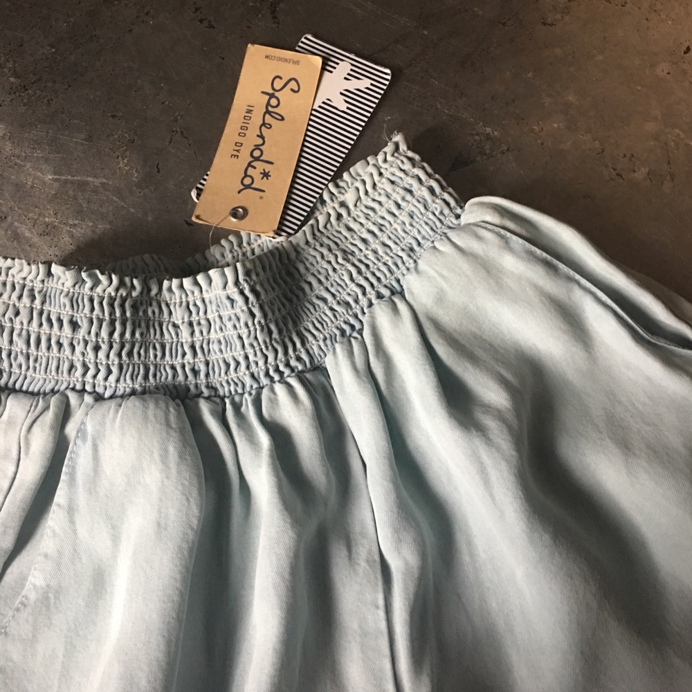 Splendid Light blue stretch waist cotton pants