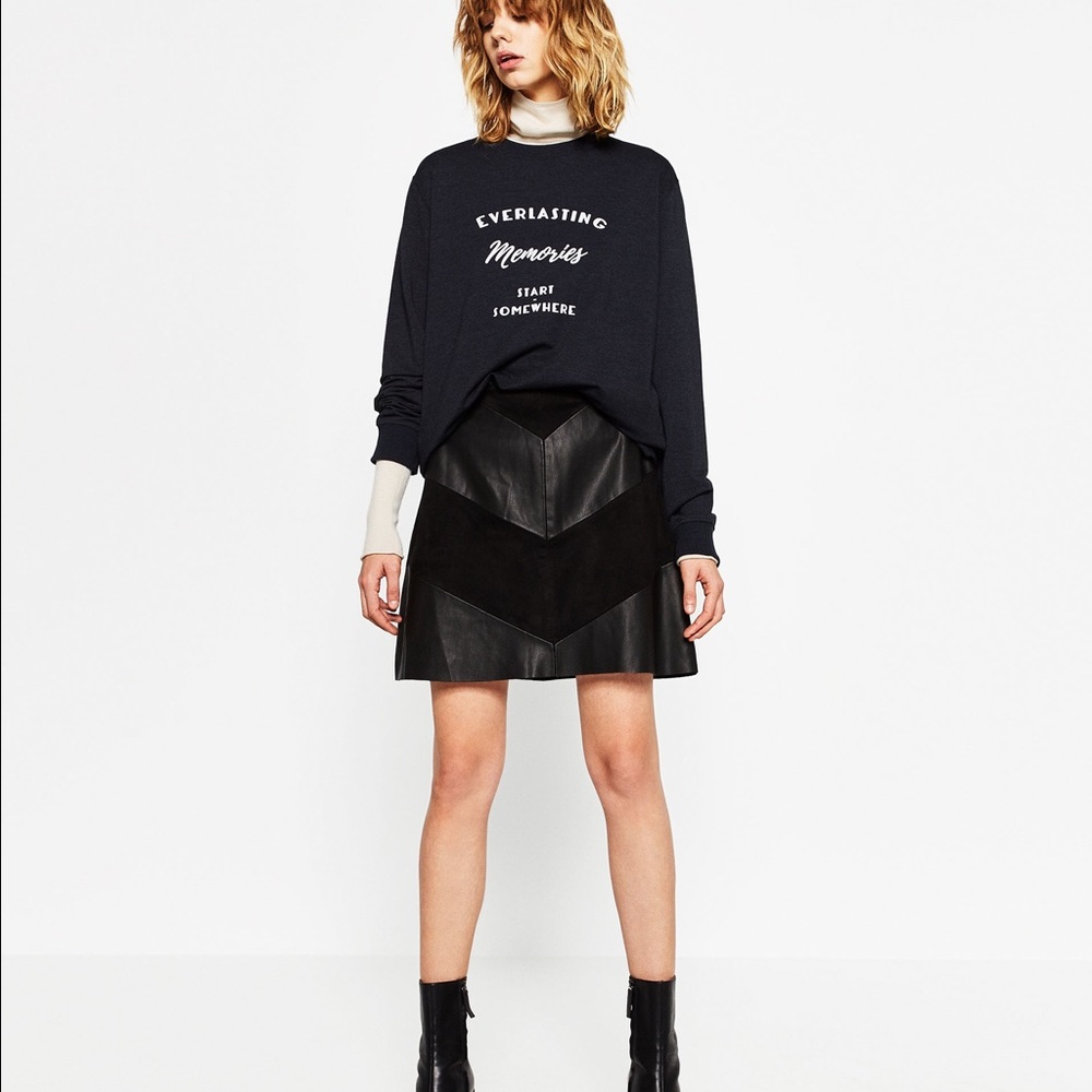 Zara Contrast Mini Skirt (small)