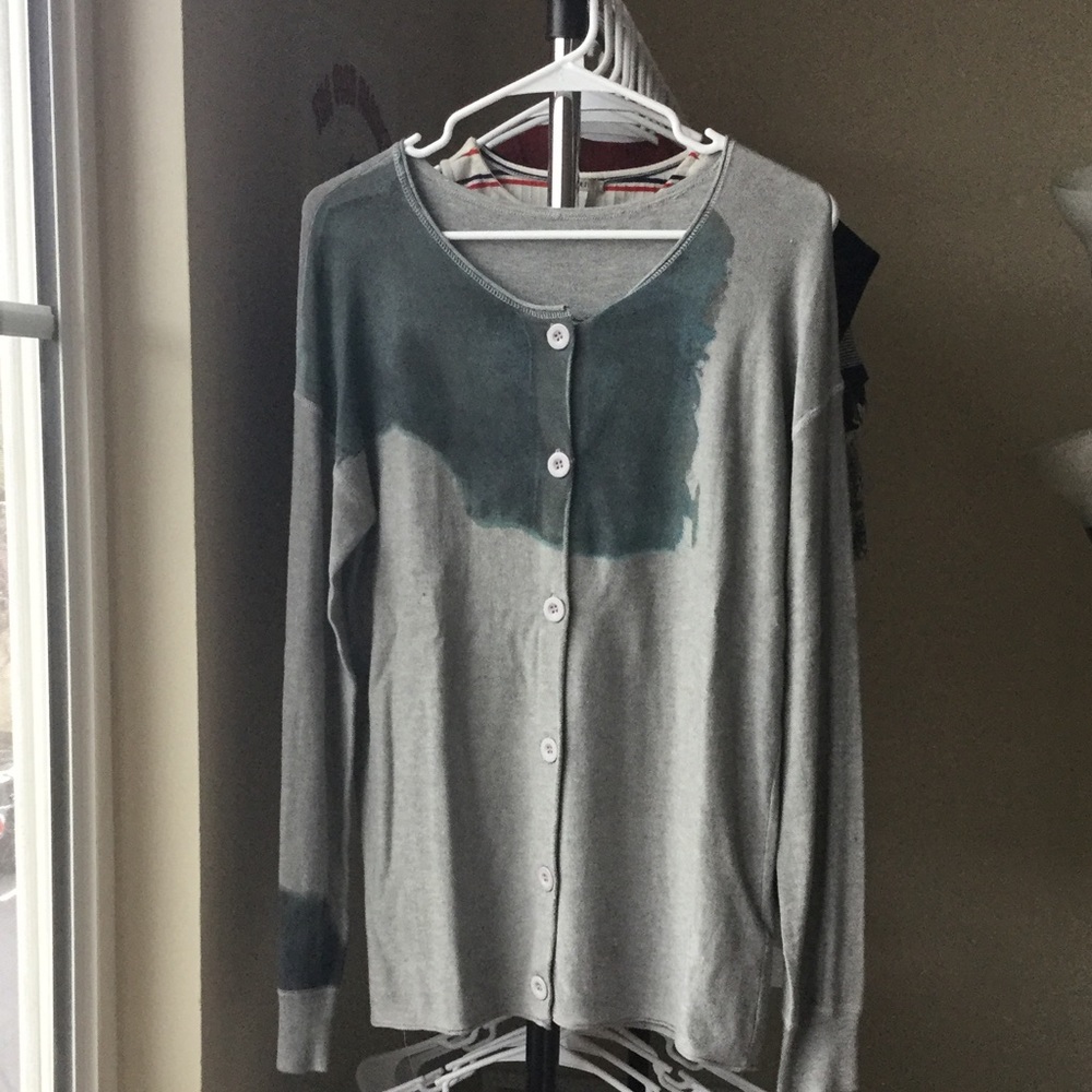 Grey long sleeve cardigan