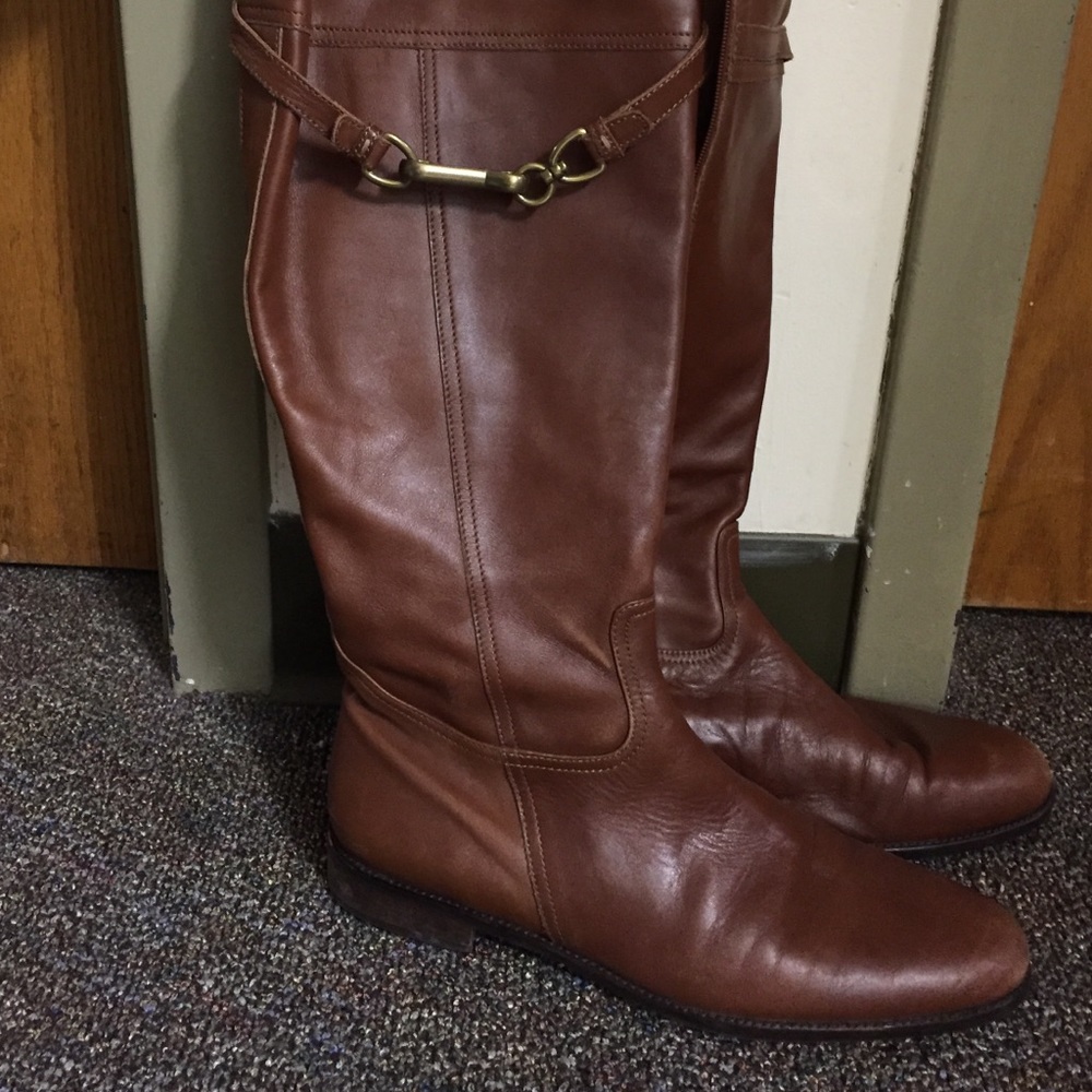 Coach leather tall boots