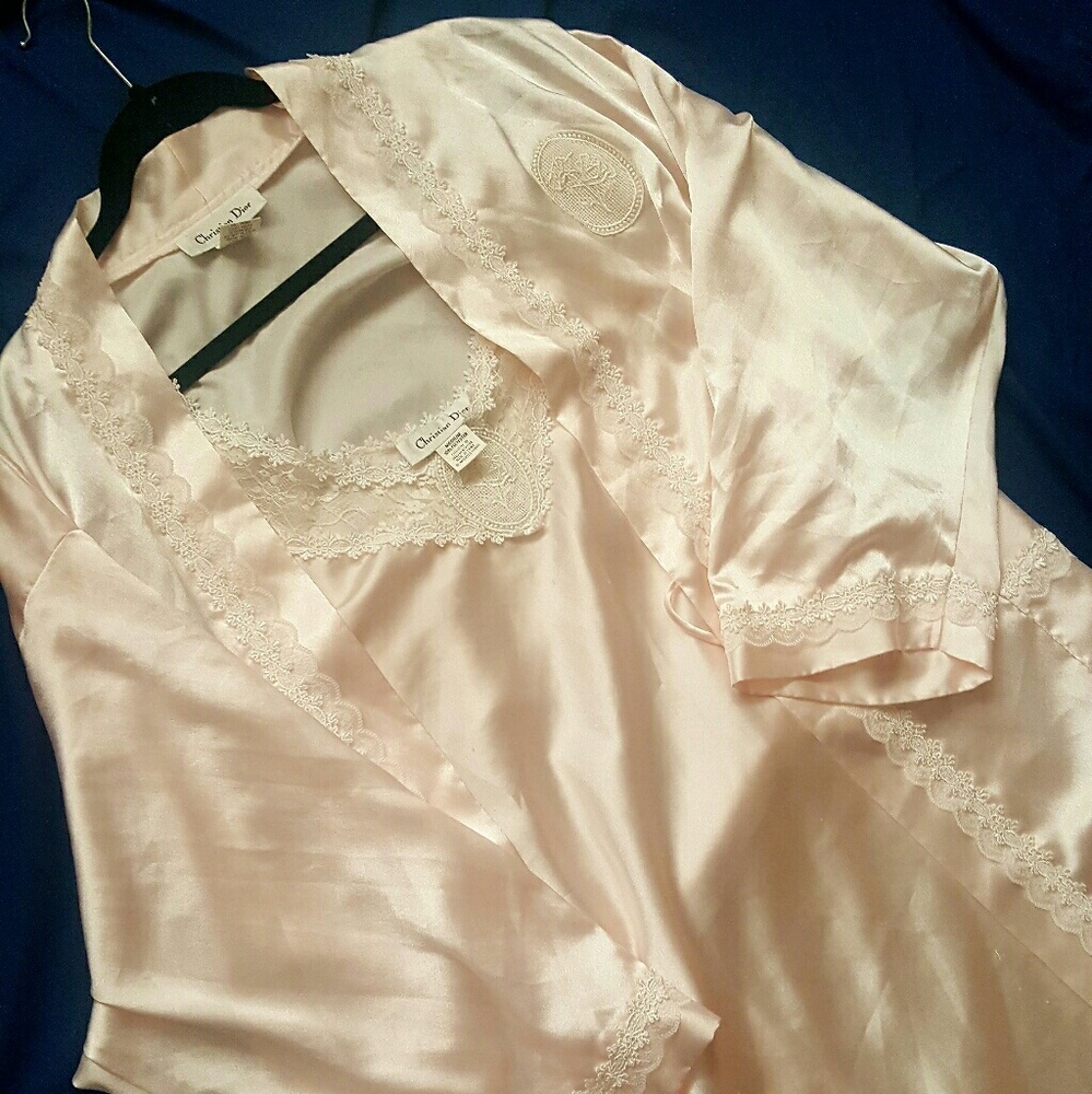 Vintage Dior Nightgown and Robe Set