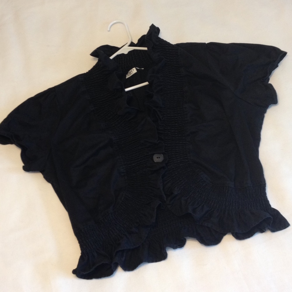 Classy Black Ruffle Top