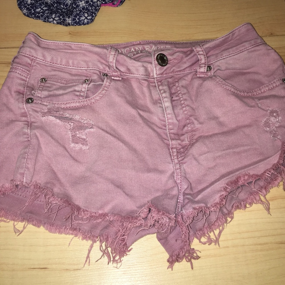 Pale pink American Eagle jeans shorts!!