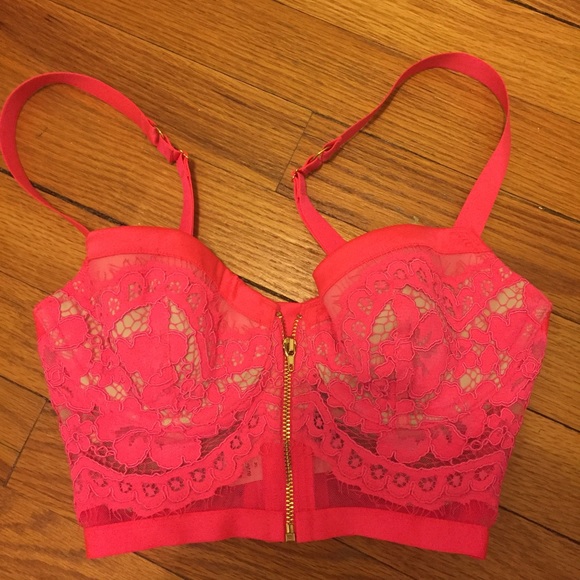 ⬇️ VS Hot Pink Satin and Lace Longline Bustier! - Picture 4 of 5