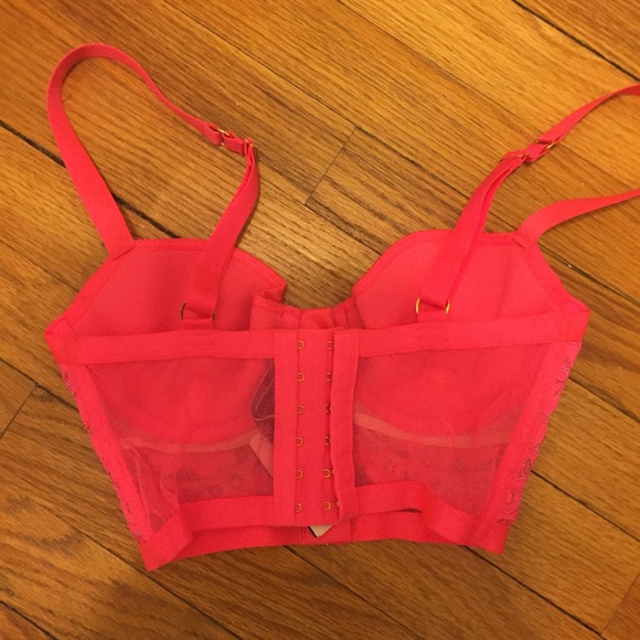 ⬇️ VS Hot Pink Satin and Lace Longline Bustier! - Picture 5 of 5
