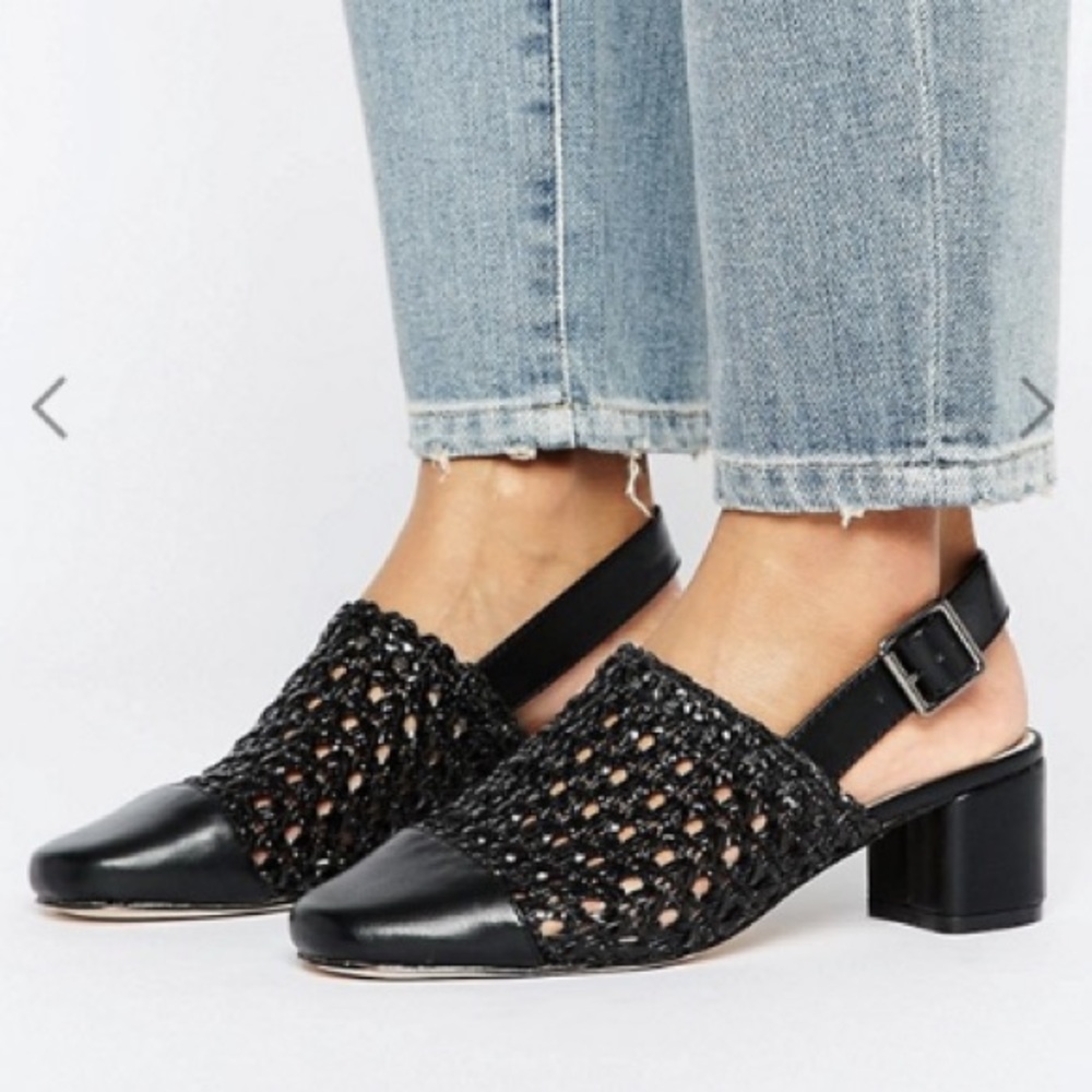 ASOS outlaw Woven Heeled Shoes