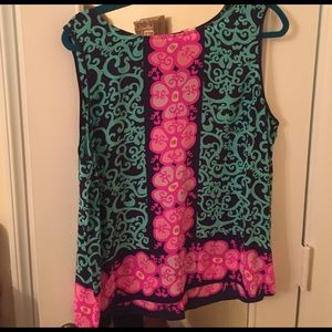 Lilly Pulitzer Sleeveless Silk Tank