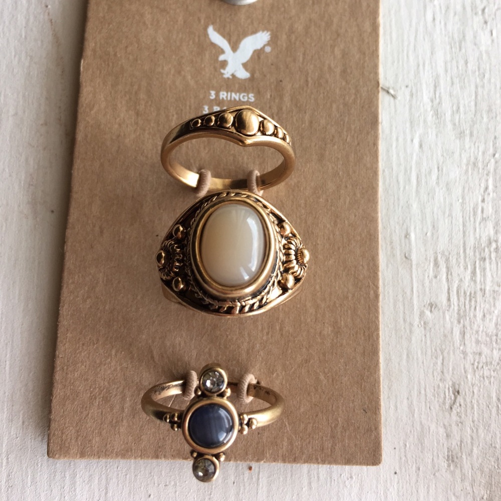 Set of 3 Boho Rings - Picture 2 of 3