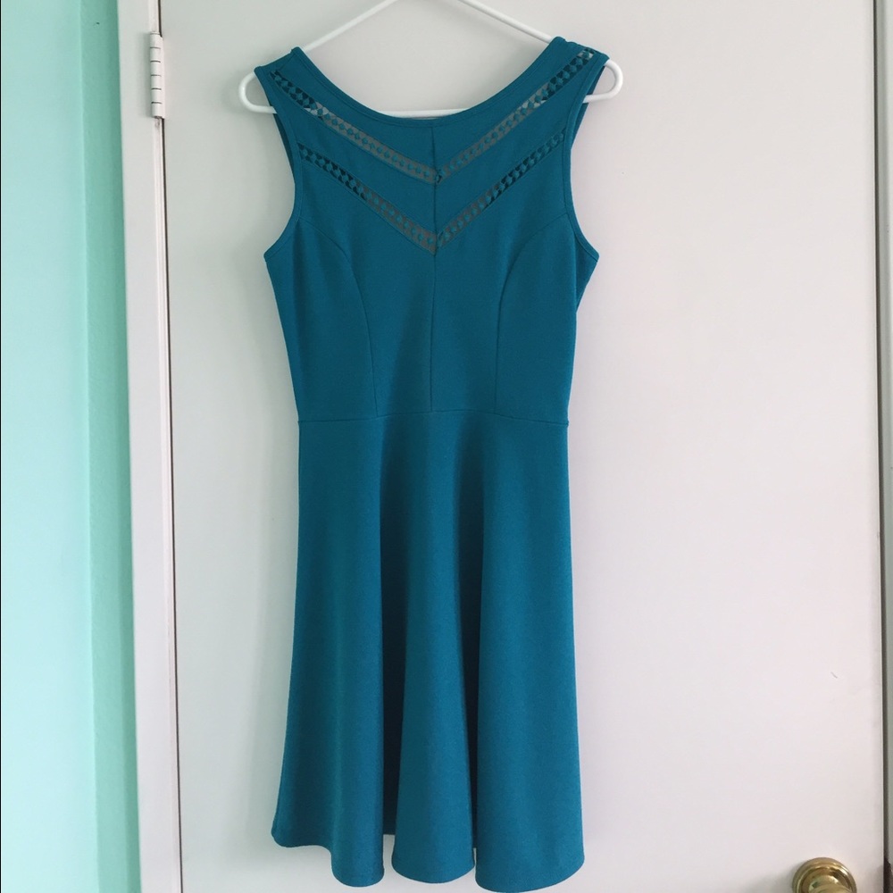Turquoise skater dress