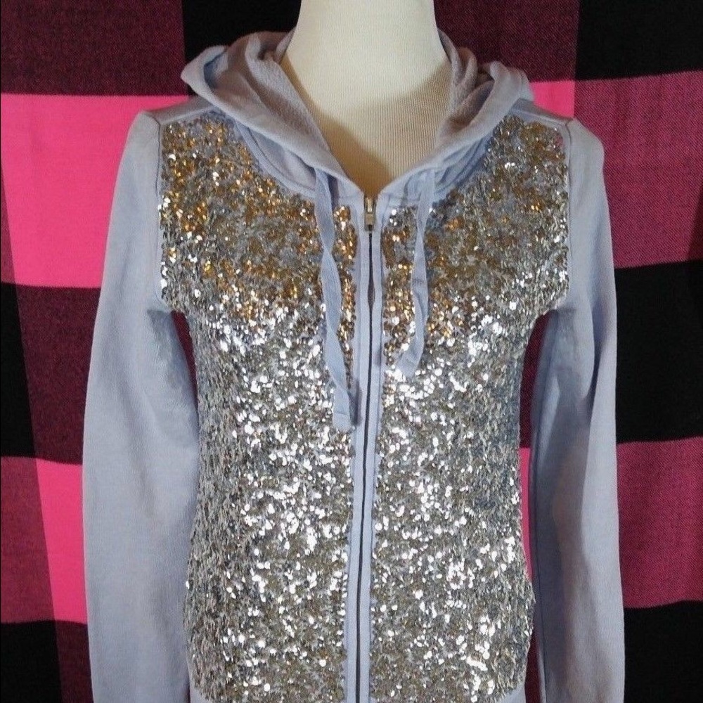 NWOT Victoria Secret PINk lavender bling hoodie