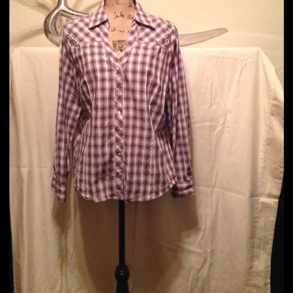 a.n.a. Button Down, Long Sleeve,  Western Shirt