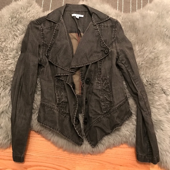 CAbi Jackets & Blazers - CAbi distressed black denim jacket