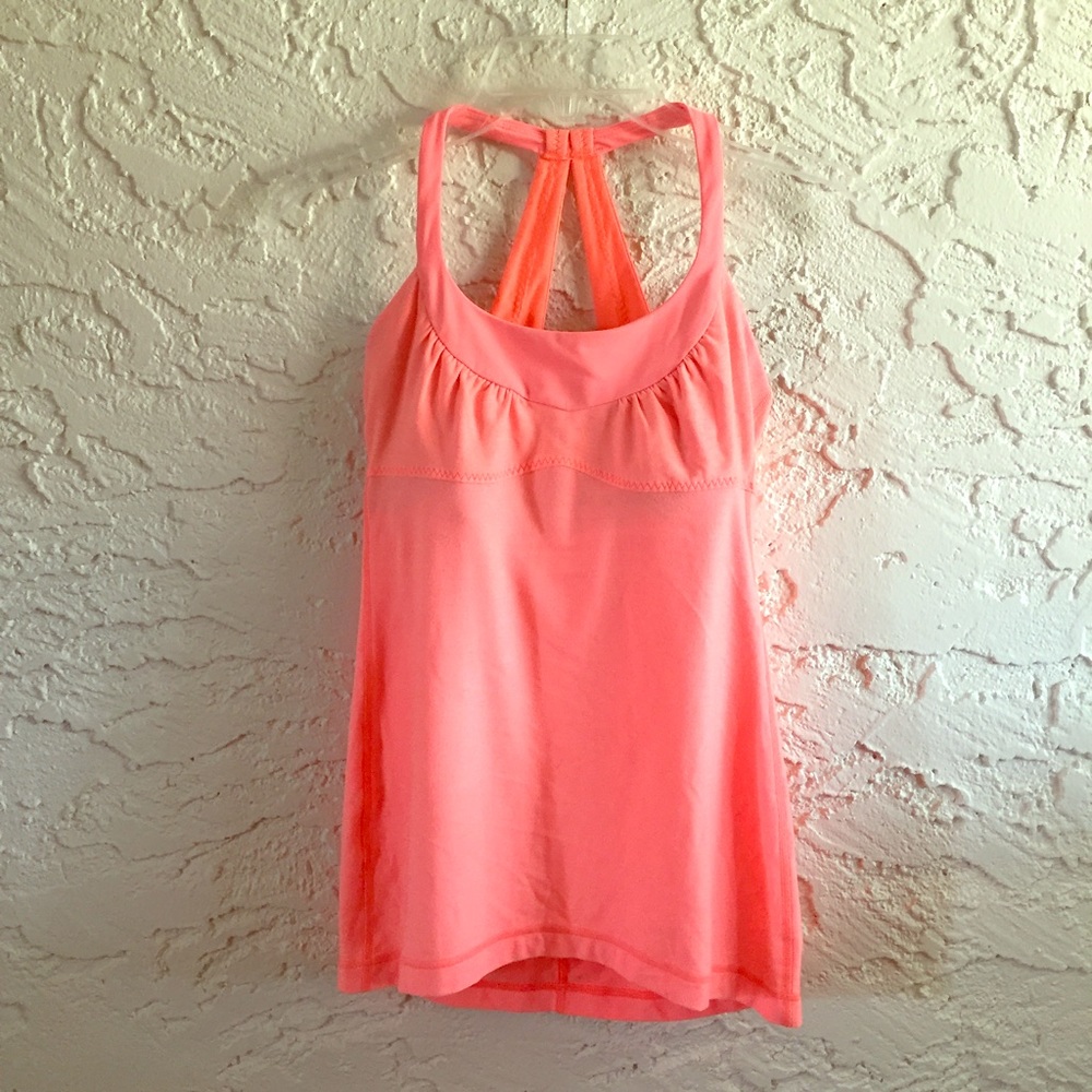 Lululemon Melon Yoga Tank with Built in Bra