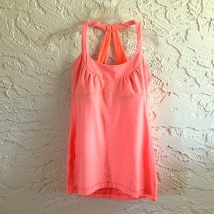 Lululemon Melon Yoga Tank with Built in Bra