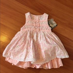 NWT Piper & Posie Pink Floral Dress  0-3 months