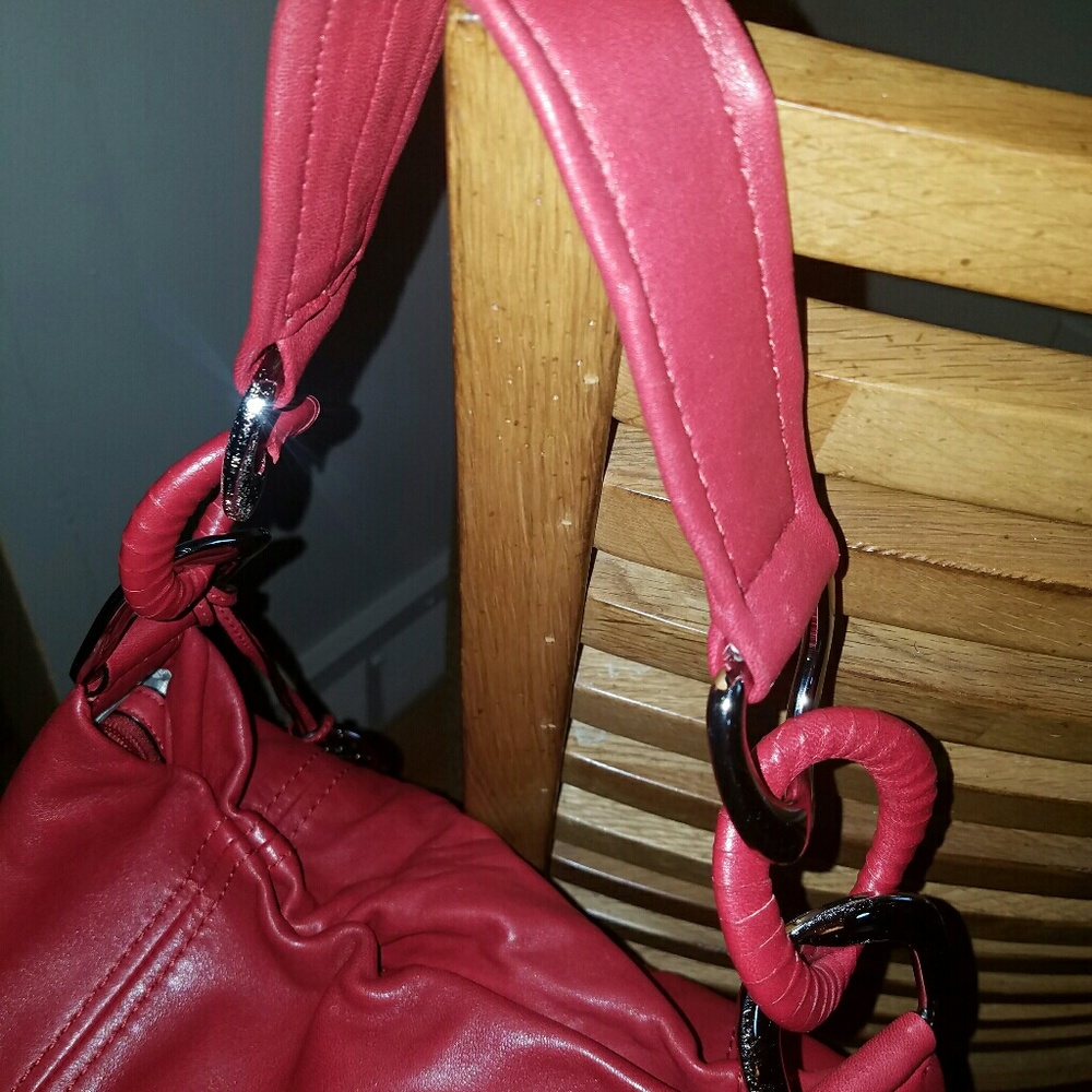 Michael Kors Red Leather Hobo - Picture 5 of 5