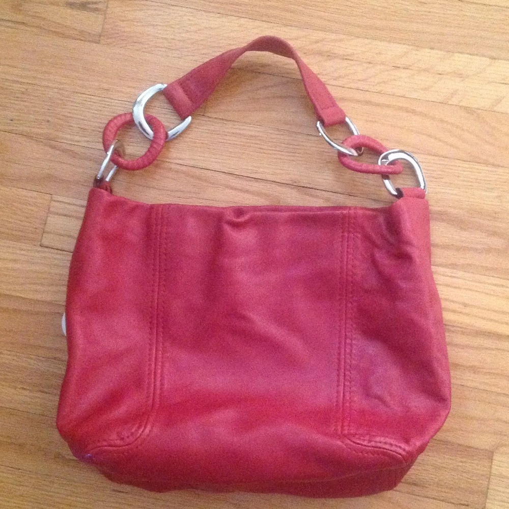 Michael Kors Red Leather Hobo - Picture 2 of 5