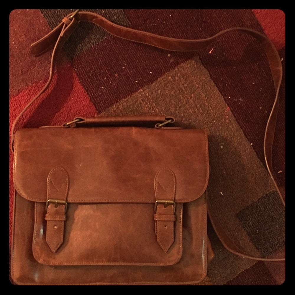 BDG. Faux leather messenger bag
