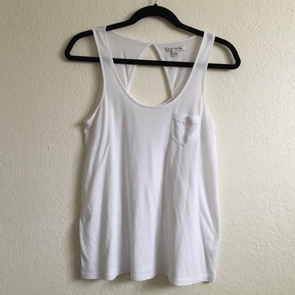 White Pocket Tank Top