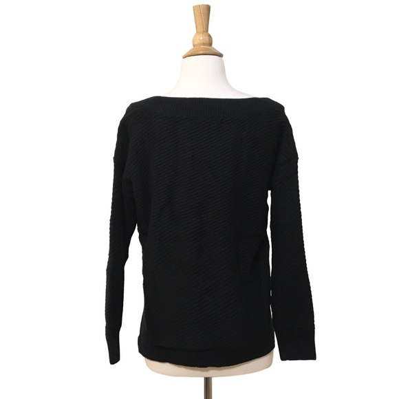 Loose Slouchy High Low Black Sweater Medium Large - Picture 7 of 7