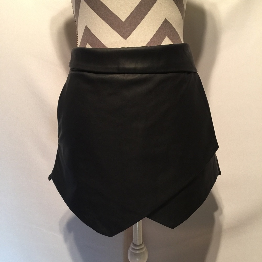 •Rehab• Leather Asymmetrical Skirt