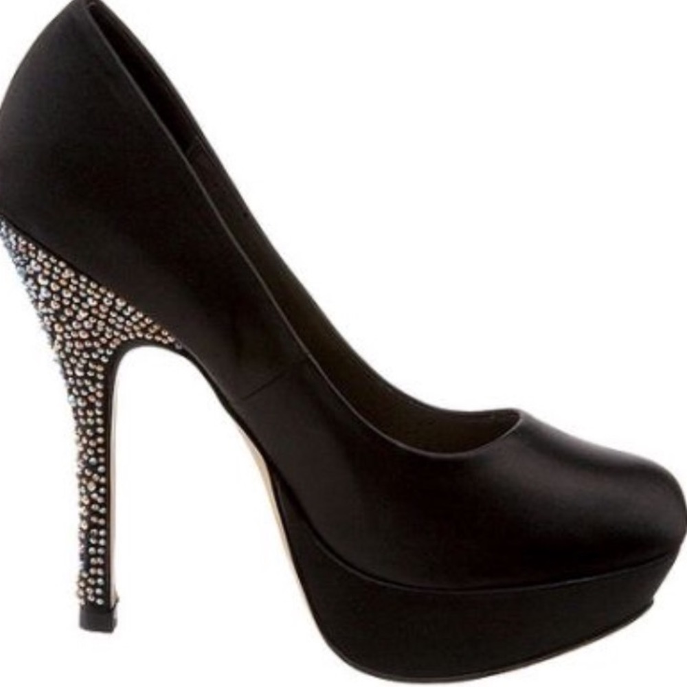 Steve Madden 💎Rhinestone💎 Heel Black Pumps