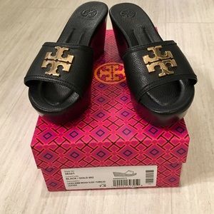 Tory Burch - Black Laura Wedges