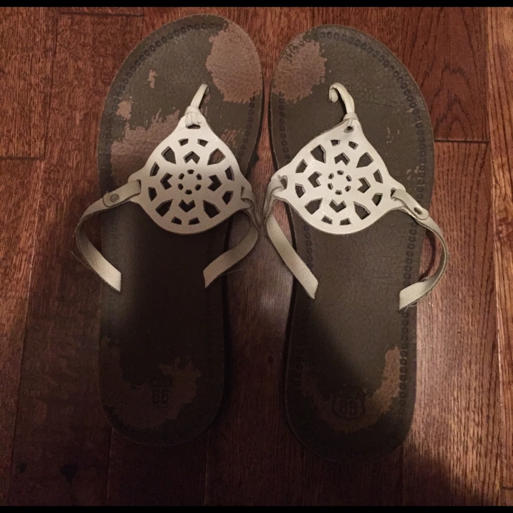White sandals