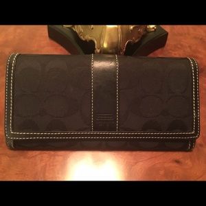 Coach Signature Flap Wallet