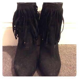 Fringe booties