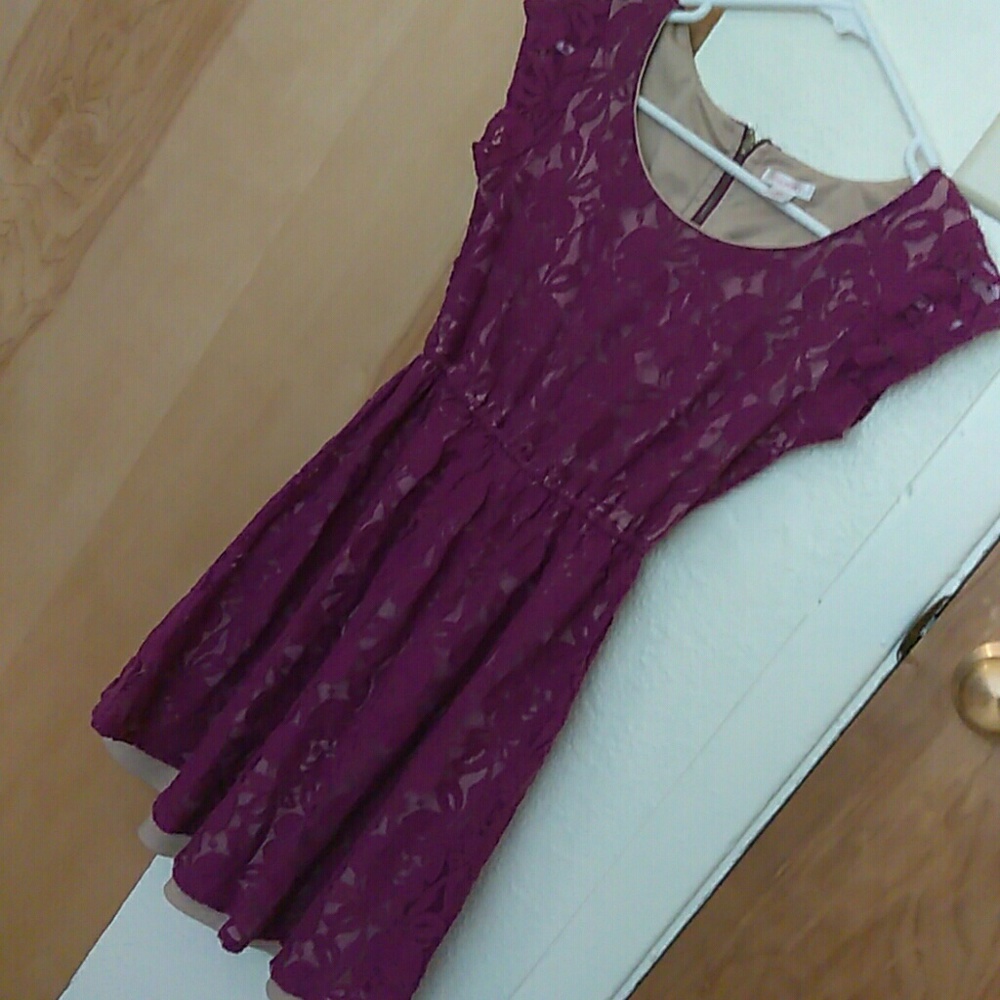 Purple lace dress