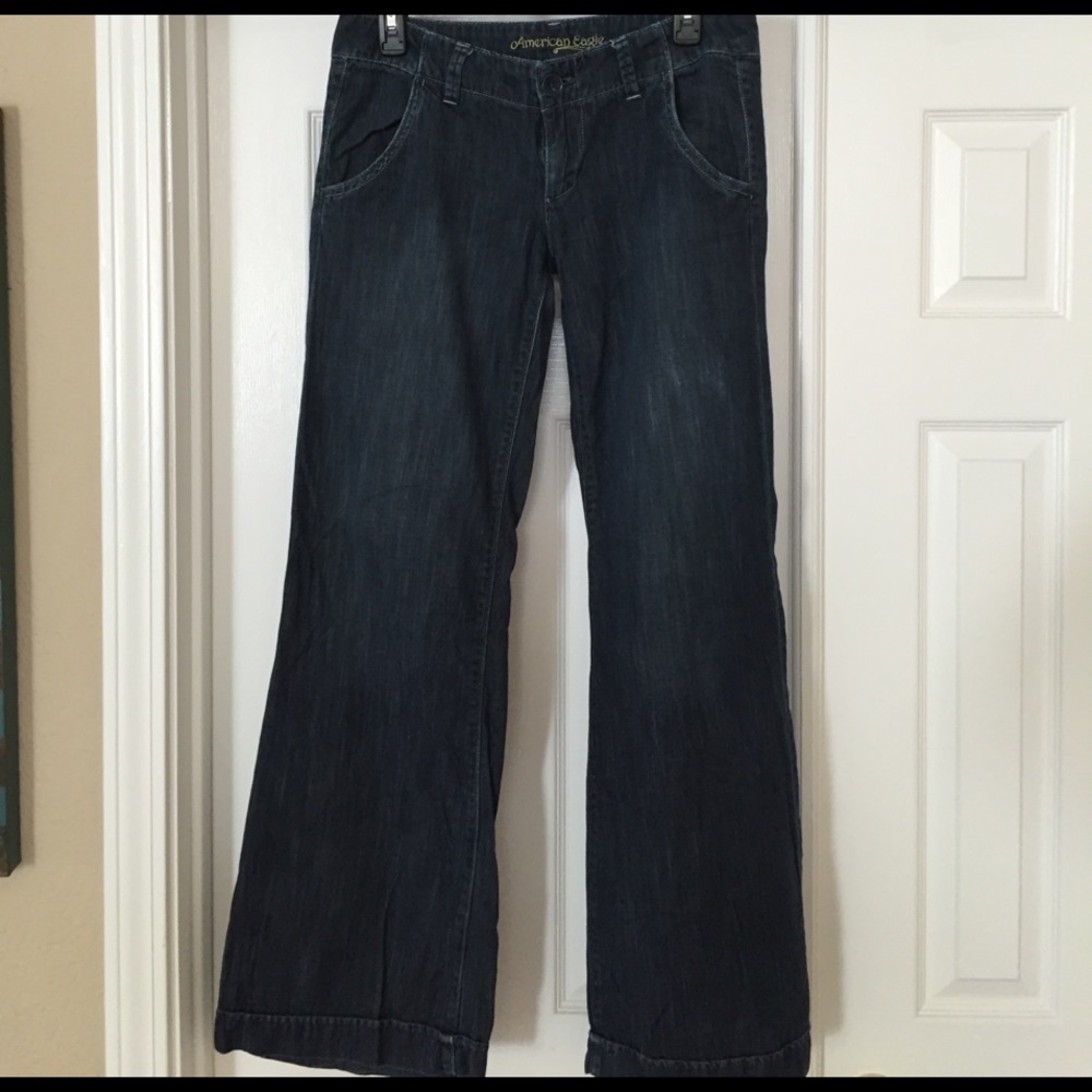 American Eagle Denim Slack medium wash 6 regular
