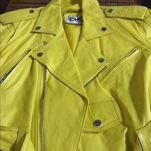 SOLD!!!! Vintage yellow motorcycle jacket, M