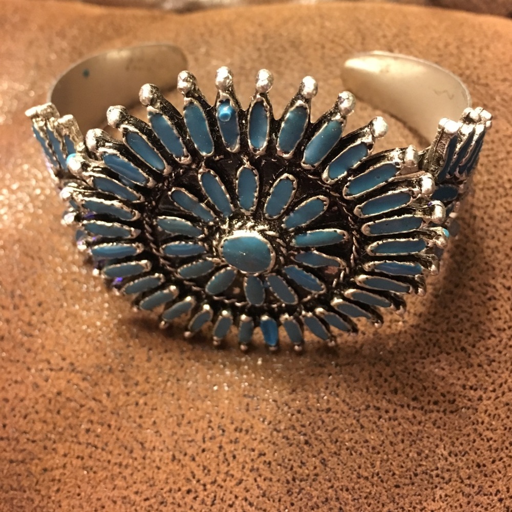 Free People turquoise Sunburst cuff bracelet