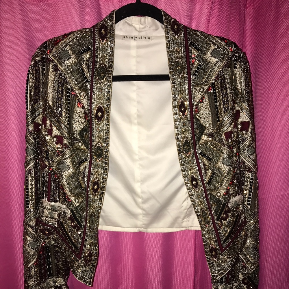 Alice & Olivia embellished blazer