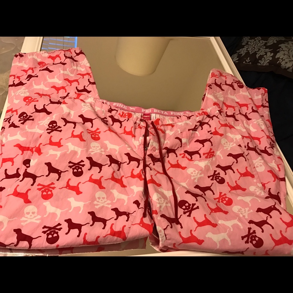 PINK rare skull and cross bones lounge pants
