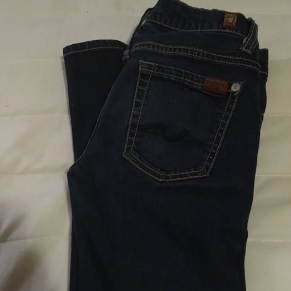 Dark denim jeans